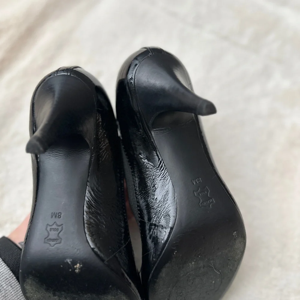 Tory Burch Caroline black leather heels